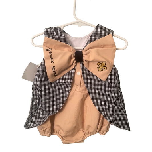Saints Smocked Bubble NWT