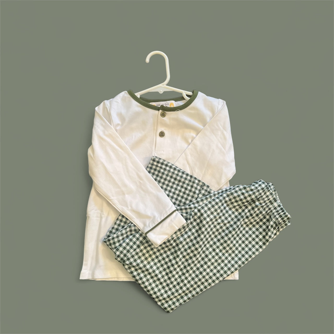 Green Gingham Set