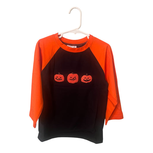 Boys Pumpkin embroidered NWT