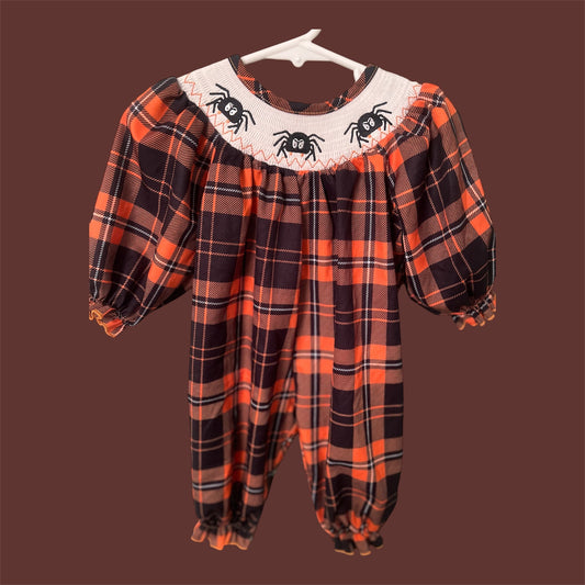 Spider smocked Onesie